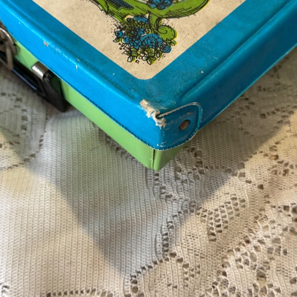 Vintage Barbie Doll Case Mattel 1969‎ Blue Green Carrying Storage Container